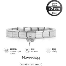 Nomination Italy Composable 925 Ayar Gümüş Taşlı Sallanan Yusufçuk ve Çelik Bileklik Sılver