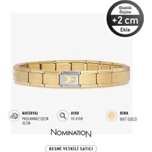 Nomination Italy Composable 18 Ayar Altın Altın Yusufçuk ve Çelik Bileklik Mat Gold
