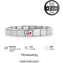 Nomination Italy Composable 925 Ayar Gümüş Kupa Kraliçe ve Çelik Bileklik Sılver