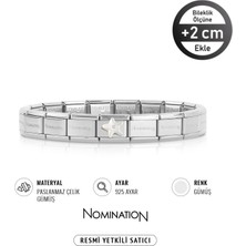 Nomination Italy Composable 925 Ayar Gümüş Beyaz Yıldız ve Çelik Bileklik Sılver