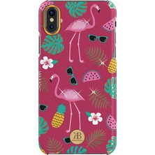 Kingxbar Apple iPhone Xs Max Uyumlu Çiçek Desenli Arka Koruma Kılıf
