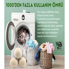 6 Adet Top ve 3 Adet Koku Xl Çamaşır Yün Kurutma Topu ve Koku Seti - Kurutma Makinesi Için