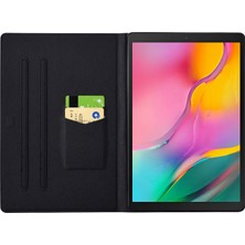 Xfashion Samsung Galaxy Tab A 10.1 (2019) T510 T515 Kart Yuvalı Deri Tablet Kılıfı (Yurt Dışından)