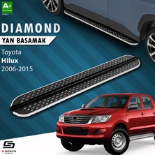 S-Dizayn Toyota Hilux 7 Diamond Krom Yan Basamak 203 cm 2006-2015 A+ Kalite
