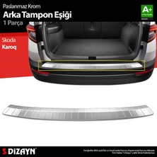 S-Dizayn Skoda Karoq Krom Arka Tampon Eşiği 2017 Üzeri A+ Kalite