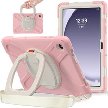 Xfashion Samsung Galaxy Tab A9 Case Rotary Kickstandlı Kayışlı Tablet Kılıfı (Yurt Dışından)