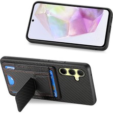 Cool-M Samsung Galaxy A35 5g Kart Tutucu Karbon Fiber Dokulu Deri Arka Kapak (Yurt Dışından)