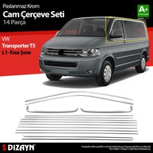 Drs Tuning S-Dizayn Vw Transporter T5 Kısa Şase Krom Cam Çerçeve Seti 2003-2015 Tek Sürgü