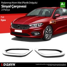 Drs Tuning S-Dizayn Fiat Egea Mat Krom Sinyal Çerçevesi 2 Prç. Abs Plastik Dolgulu 2015 Üzeri