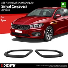 Drs Tuning S-Dizayn Fiat Egea Siyah Abs Plastik Sinyal Çerçevesi 2 Prç. Abs Plastik Dolgulu 2015 Üzeri