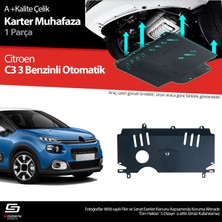 Drs Tuning S-Dizayn Citroen C3 Benzin Otomatik Çelik Karter Muhafaza 2017 Üzeri A+ Kalite