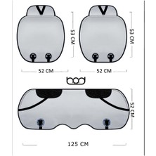 Bod Oto Koltuk Koruma Kılıfı Artemis Serisi Ön Arka 3 Lü Minder Seti Siyah-Beyaz