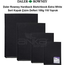 Daler Rowney Hardback Sketchbook Extra White Sert Kapak Çizim Defteri 100 gr 110 Yaprak