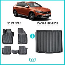 Bod Fiat Egea Cross 3D Havuzlu Paspas ve Bagaj Havuzu Seti