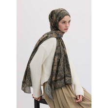 Fresh Eva Desen Şal Askeri Haki