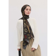 Fresh Siyah Etnıc Paısley Desen Şal