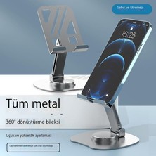 Leca Ayarlanabilir Metal Tablet Katlanır Stand Masaüstü Öğrenme Canlı Yayın Cep Telefonu Standı Ağırlıklı Destek Plakası (Yurt Dışından)