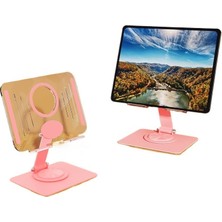 Leca IPad Tablet Için Dönen Masaüstü Standı Kalınlaştırılmış Içi Boş Şeffaf Akrilik Stand (Yurt Dışından)