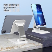 Leca Masaüstü Evrensel Tablet Desteği Katlanabilir Geri Çekilebilir Cep Telefonu Tutucusu (Yurt Dışından)