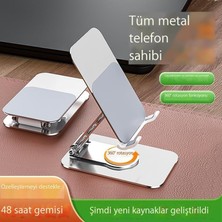 Leca Alüminyum Alaşımlı Cep Telefonu Tutucusu Dönen Masaüstü Tablet Tutucusu (Yurt Dışından)