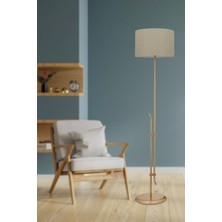 Woodhub Jolly Eskitme Şapkalı Eskitme Modern Tasarım Ayaklı Abajur Lamba Metal Lambader
