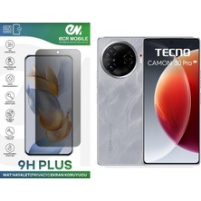 ECR MOBILE Tecno Camon 30 Pro 5g Ekran Koruyucu Tam Uyumlu 9h Esnek Nano Kırılmayan Hayalet(Privacy)