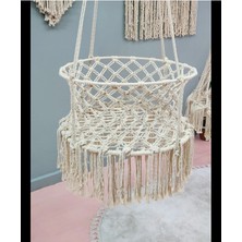 Makrome Beşik 80CM Çap Bebek Beşiği