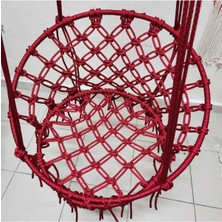 Aslan Butik Makrome Özel Örgü Salıncak Kırmızı