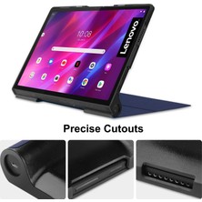 xPhone Store Lenovo Yoga Tab 11 / YT-J706X Koyu Mavi Için Custer Texture Deri Kılıf (Yurt Dışından)