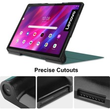 xPhone Store Lenovo Yoga Tab 11 / YT-J706X Koyu Yeşil Için Custer Texture Deri Kılıf (Yurt Dışından)