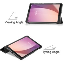 xPhone Store Lenovo Tab M8 4. Nesil / TB-300FU Siyah Için Custer Deri Kılıf (Yurt Dışından)