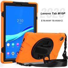 xPhone Store Lenovo Tab M10 Plus TB-X606F Darbeye Dayanıklı Silikon + Pc Kasa Turuncu (Yurt Dışından)