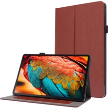 xPhone Store Pu Deri Düz Düşme Önleyici Kapak Koruyucu Shl Lenovo Tab P11 Kahverengi (Yurt Dışından)