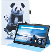 xPhone Store Lenovo M10 Fhd R TB-X605FC/TB-X605LC Kılıf Için Lenovo M10 Fhd Rel TB-X605FC/TB-X605LC Bisiklet Panda (Yurt Dışından)