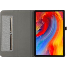 xPhone Store Lenovo Tab Plus 11.5 Gri Için Kumaş Deri Kılıf (Yurt Dışından)