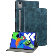 xPhone Store Lenovo Tab P12 Pro 12.7 2025 Koyu Mavi Için Deri Tablet Kılıfı (Yurt Dışından)