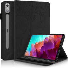 xPhone Store Lenovo Tab P12 / Xiaoxin Pad Pro 12.7 2023 Siyah Için Deri Kılıf (Yurt Dışından)