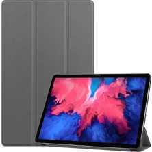 xPhone Store Lenovo Tab P11 (TB-J606F) Gri Için Deri Kılıf (Yurt Dışından)