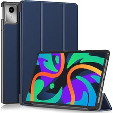 xPhone Store Lenovo Tab M11/ Xiaoxin Pad 11 2024 Koyu Mavi Için Deri Tablet Kılıfı (Yurt Dışından)