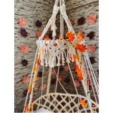 Aslan Butik 2 Kişilik Tasarım Makrome Salıncak