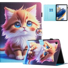 xPhone Store Lenovo Tab M10 Gen 3 Sarı Kedi Için Akıllı Tablet Deri Kılıf (Yurt Dışından)