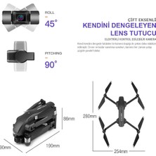 Cyclone 30DK Uçuş 4K 5g Wifi Gps Drone Çift Eksen Gimbal Kamera Fırçasız Motor Katlanabilir Taşıma Çantalı