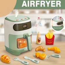 Learning Fun 14 Parça Işıklı Müzikli Buharlı Oyuncak Airfryer ve Yemek Malzemeleri