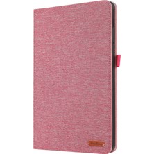 ZHKJ Shop Lenovo Tab Plus 11.5 Pembe Için Kumaş Deri Kılıf (Yurt Dışından)
