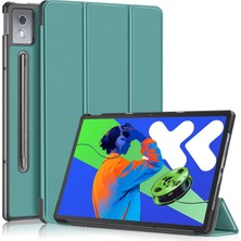 ZHKJ Shop Lenovo Tab P12 12.7 2025 Yeşil Için Deri Tablet Kılıfı (Yurt Dışından)