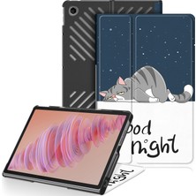 ZHKJ Shop Lenovo Tab Plus 11.5 TB351FU Tembel Kedi Için Deri Tablet Kılıfı (Yurt Dışından)