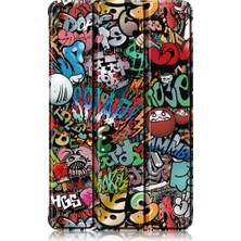 ZHKJ Shop Lenovo Tab M8 Için Renkli Çizim Desenli Deri Kılıf Grafiti (Yurt Dışından)