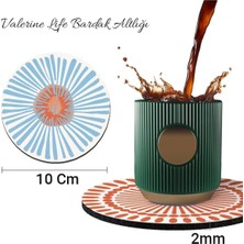 Valerine Life Yıkanabilir Kaymaz Ofis Çay ve Kahve Fincan Bardak Altlığı 10X10CM 6 Adet Model NO.504