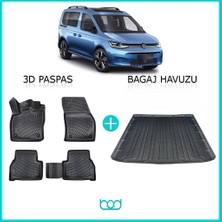 Bod Volkswagen Caddy 3D Havuzlu Paspas ve Bagaj Havuzu Seti 2021-SONRASI