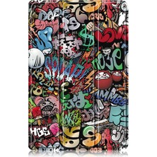 Lenovo Tab P12 12.7 2025 Graffiti Için Deri Tablet Kılıfı (Yurt Dışından)